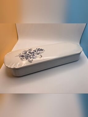 Antique Delft Porcelain Victorian Toothbrush Holder